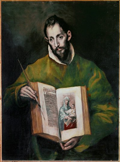 Saint Luke EvangeliSt (maalaus kankaalle) tekijältä El (1541-1614) Greco
