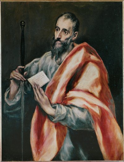 Pyhä Paavali, apostoli (maalaus kankaalle) tekijältä El (1541-1614) Greco