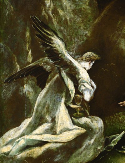 Agonia puutarhassa: enkeli (maalaus kankaalle) tekijältä El (1541-1614) Greco