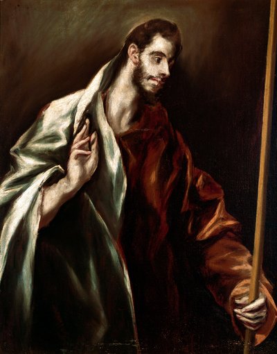 Apotre Saint Thomas. Domenikos Theotokopoulos dit El Grecon maalaus (1540-1614) tekijältä El Greco
