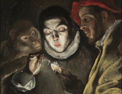 La Fable - Peinture de Dominicos Theotokopoulos dit Le Greco (1541-1614), huile sur toile (50,5x63,6 cm), vers 1580 - (Satu, El Grecon öljy kankaalle) - Museo del Prado, Madrid (Espagne) tekijältä El Greco