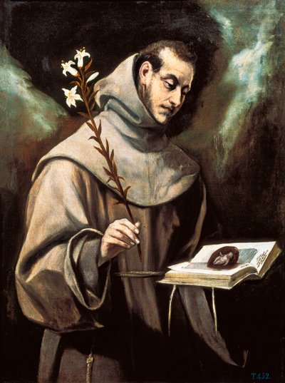 Pyhän Anthony Padovalaisen muotokuva tekijältä El Greco