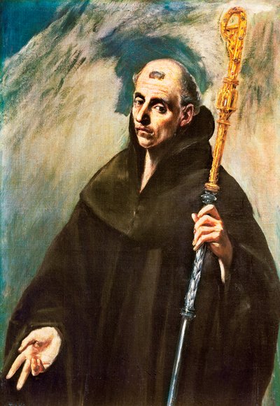 Pyhän Benedictus Nursian muotokuva tekijältä El Greco