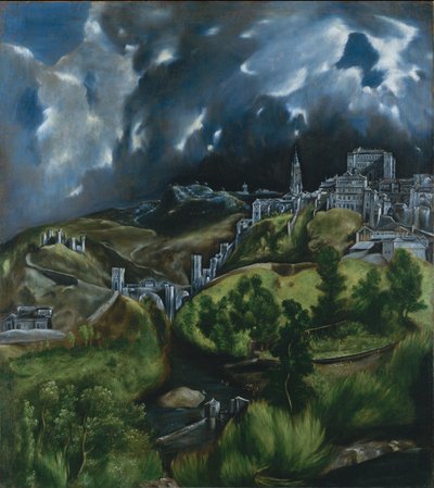 Näkymä Toledosta, n. 1597-1599 (öljy kankaalle) tekijältä El Greco