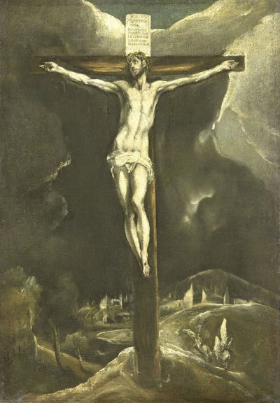 Kristus ristillä tekijältä El Greco (workshop of)