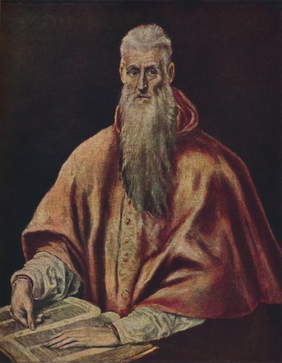 Saint Jerome kardinaalina, Saint Jerome kardinaalina, c1590-1600, 1938 tekijältä El Greco