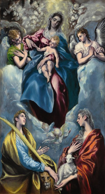 Madonna ja lapsi sekä Pyhä Martina ja Pyhä Agnes tekijältä El Greco