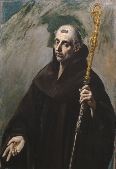 Pyhä Benedictus Nursialainen, 1577-1579 tekijältä El Greco