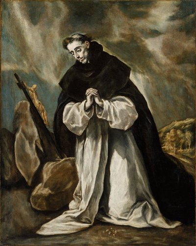 Espanja: Santo Domingo orante (Tipo-I) Pyhä Dominikaaninen rukouksessa tekijältä El Greco