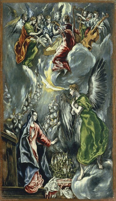 Ilmoitus, noin 1596-1600 tekijältä El Greco