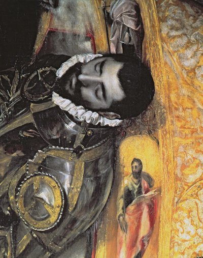 Kreivi Orgazin hautaaminen, legenda vuodelta 1323, kreivin yksityiskohta, 1586-88 öljy kankaalle yksityiskohta 44240 tekijältä El Greco
