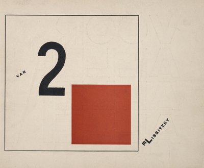 Tietoja kahdesta neliöstä, 1922. tekijältä Eliezer Markowich Lissitzky