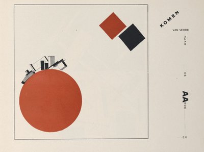Tietoja kahdesta neliöstä, 1922. tekijältä Eliezer Markowich Lissitzky