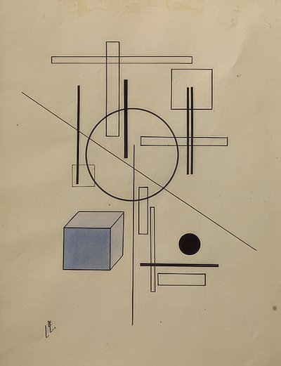 Sävellys. 1920 tekijältä Eliezer Markowich Lissitzky