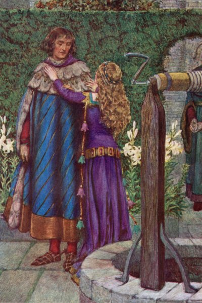 Elaine (väri litho) tekijältä Eleanor Fortescue Brickdale