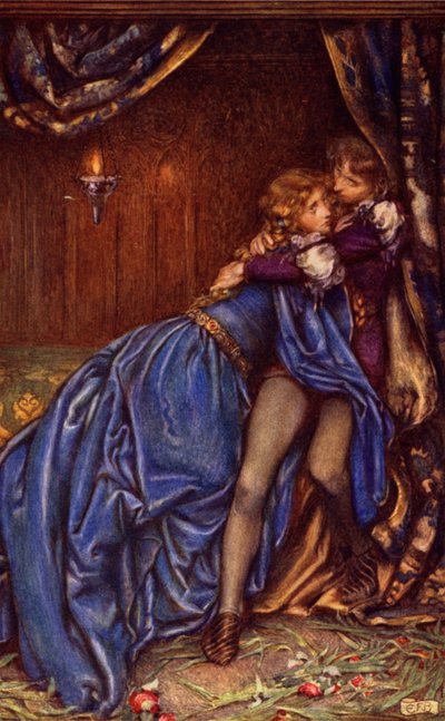 Guinevere (väri litho) tekijältä Eleanor Fortescue Brickdale