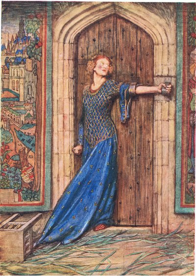 Kate Barless: Kings Tragedy: Ja minulla ei ollut tangoa kuin käsivarrellani (litho) tekijältä Eleanor Fortescue Brickdale