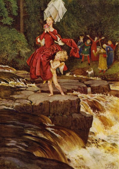 Rakkaus löytää tien (väri litho) tekijältä Eleanor Fortescue Brickdale