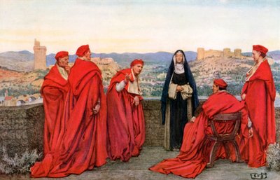 Pyhä Katariina Sienalainen (värilitografia) tekijältä Eleanor Fortescue-Brickdale