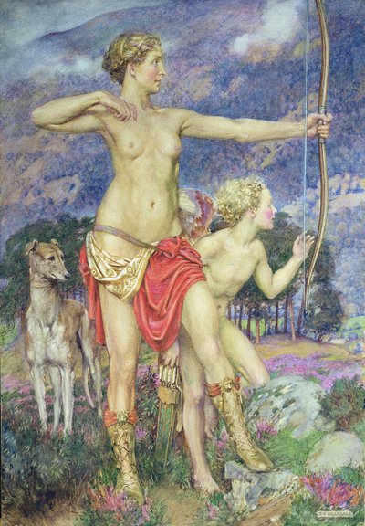 Nuoli (akvarelli paperille) tekijältä Eleanor Fortescue Brickdale