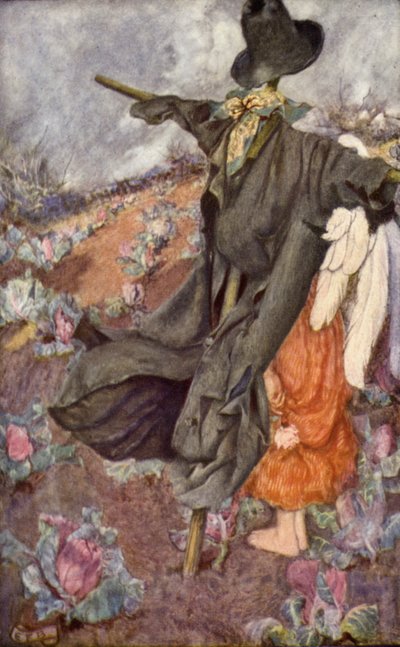 "Maailma ja mitä se pelkää" (väri litho) tekijältä Eleanor Fortescue-Brickdale
