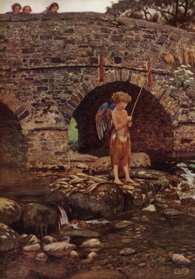 Vaikka hän olisi lapsi ja sokea (väri litho) tekijältä Eleanor Fortescue-Brickdale