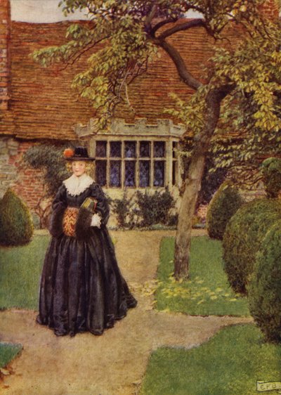 Kun silkeissä Juliani menee (väri litho) tekijältä Eleanor Fortescue Brickdale