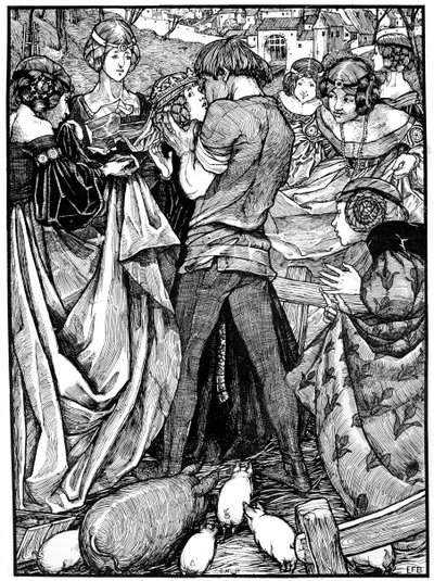 Prinsessa ja sikapaimen, 1898. tekijältä Eleanor Fortescue Brickdale