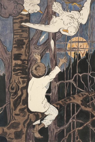 Kuvitus tarinaan Synko-Philipko, 1890-luku tekijältä Elena Dmitryevna Polenova