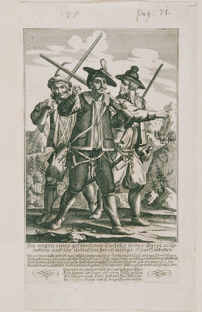 Tirolin puolustus vuodelta 1703: Sharpshooters tekijältä Elias Baeck