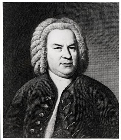 Saksalaisen säveltäjän Johann Sebastian Bachin muotokuva tekijältä Elias Gottleib Haussmann