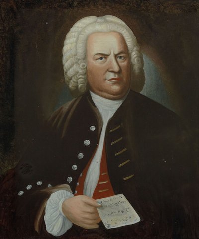Johann Sebastian Bachin muotokuva, 1700-luvun puoliväli. tekijältä Elias Gottlob Haussmann