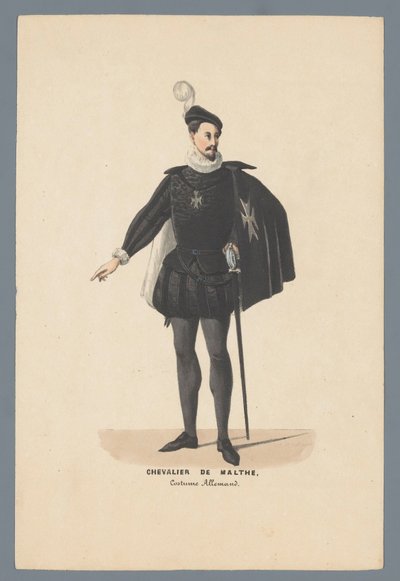 Chevalier De Malthe, saksalainen puku (nimi esineessä) tekijältä Elias Spanier