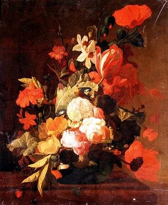 Ruusut, tulppaanit, konvolvulit jne. tekijältä Elias van den (follower of) Broeck
