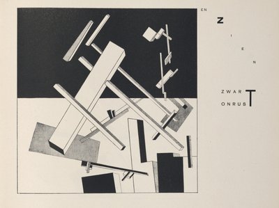 Tietoja kahdesta neliöstä, 1922. tekijältä Eliezer Markowich Lissitzky