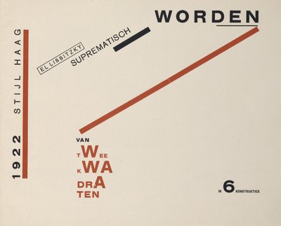 Tietoja kahdesta neliöstä, 1922. tekijältä Eliezer Markowich Lissitzky