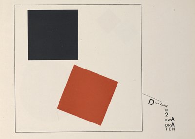 Tietoja kahdesta neliöstä, 1922. tekijältä Eliezer Markowich Lissitzky
