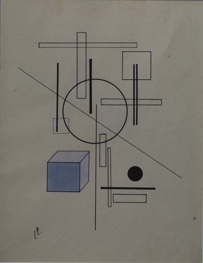 Sävellys, 1920 tekijältä Eliezer Markowich Lissitzky