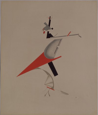 Ruffian. Figuuri A. Kruchenykhin oopperaan Voitto auringon yli, 1920-1921 tekijältä Eliezer Markowich Lissitzky