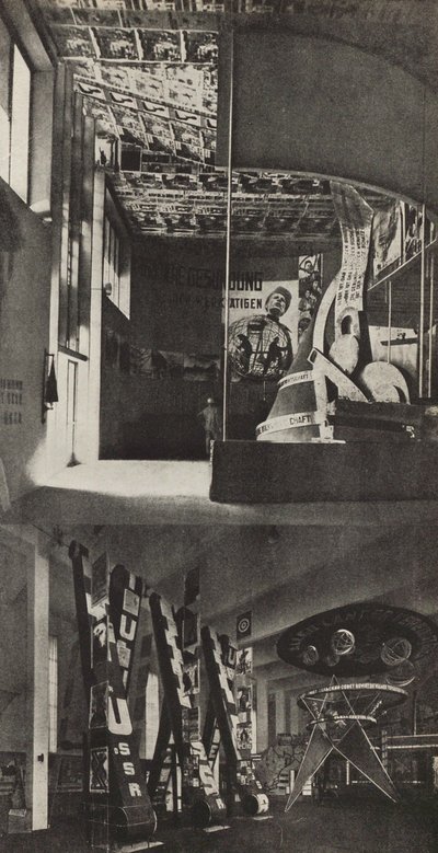 Neuvostoliiton paviljonki kansainvälisessä lehdistönäyttelyssä Kölnissä, 1933. tekijältä Eliezer Markowich Lissitzky