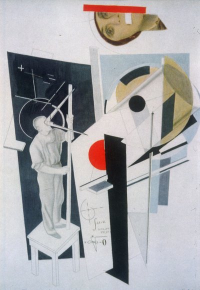Tatlin töissä. Kuvitus kirjalle Six Tales with Easy Endings, kirjoittanut Ilja Ehrenburg tekijältä Eliezer Markowich Lissitzky