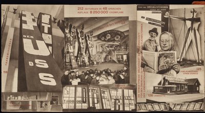 Neuvostoliitto. Neuvostoliiton paviljongin luettelo Kölnin kansainvälisessä lehdistönäyttelyssä, 1928 tekijältä Eliezer Markowich Lissitzky