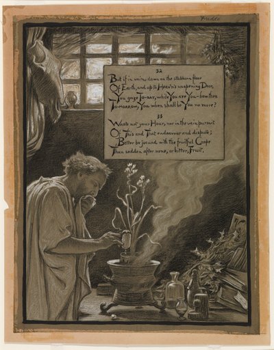 (Omar Khayyámin Rubáiyátin kuvitus) The Vain Pursuit (Turha pyrkimys) tekijältä Elihu Vedder