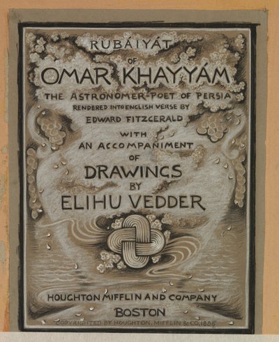 (Omar Khayyámin Rubáiyátin kuvitus) Nimiölehti tekijältä Elihu Vedder