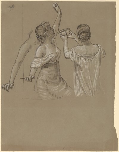 Dionysilaiset juhlijat, 1800-luvun puolivälissä. tekijältä Elihu Vedder