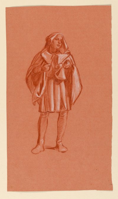 Piirros, hupullinen hahmo, n. 1885. tekijältä Elihu Vedder