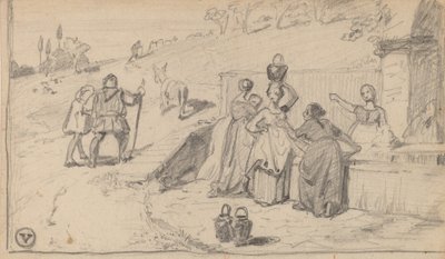 Isä ja Poika, n. 1859. tekijältä Elihu Vedder