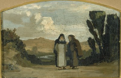 Munkit Appian tiellä, n. 1865. tekijältä Elihu Vedder