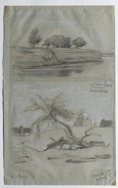 Niili, 1890 (värikynä paperille) tekijältä Elihu Vedder