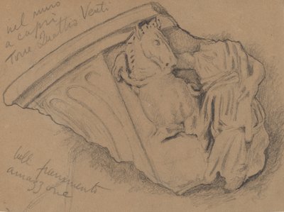 Luonnos katkelmasta Caprin seinästä, n. 1897. tekijältä Elihu Vedder